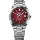 Casio Edifice Automatic men's watch EFK-200D-4AER, burgundy dial, silver stainless steel strap