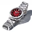 Casio Edifice Automatic men's watch EFK-200D-4AER, burgundy dial, silver stainless steel strap