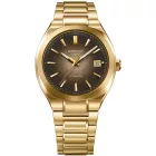 Casio Edifice Automatic men's watch EFK-200DG-5AER, brown dial, gold stainless steel strap