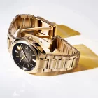 Casio Edifice Automatic men's watch EFK-200DG-5AER, brown dial, gold stainless steel strap