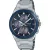 Casio Edifice men's watch EFS-S650D-2AEF, blue dial, silver stainless steel strap