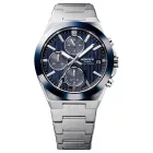 Casio Edifice men's watch EFS-S650D-2AEF, blue dial, silver stainless steel strap