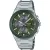 Casio Edifice men's watch EFS-S650D-3AEF, green dial, silver stainless steel strap