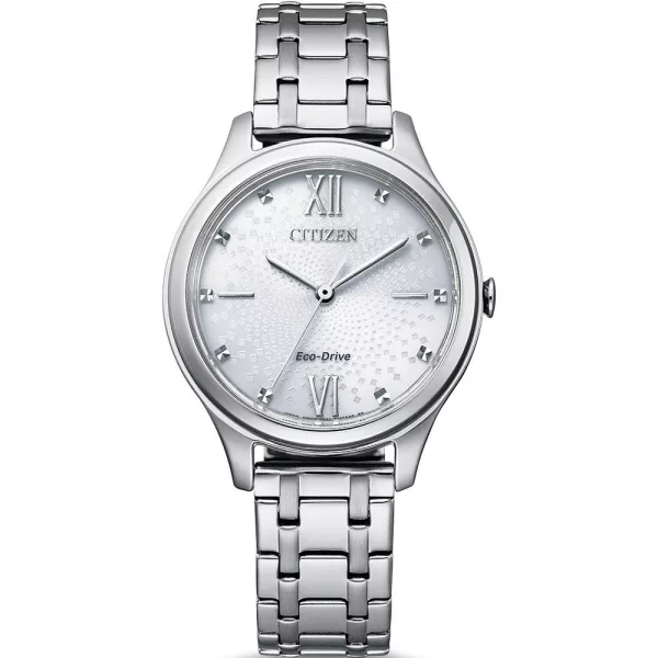 Citizen Elegance Lady women's watch EM0500-73A, silver dial, silver stainless steel strap
