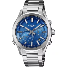 Casio Edifice men's watch EQB-1300D-2AEF, blue dial, silver stainless steel strap
