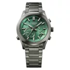 Casio Edifice men's watch EQB-1300DC-3AEF, green dial, gray stainless steel strap