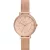 Fossil Jacqueline women's watch ES4628, rose gold dial, rose gold stainless steel strap