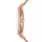 Fossil Jacqueline women's watch ES4628, rose gold dial, rose gold stainless steel strap
