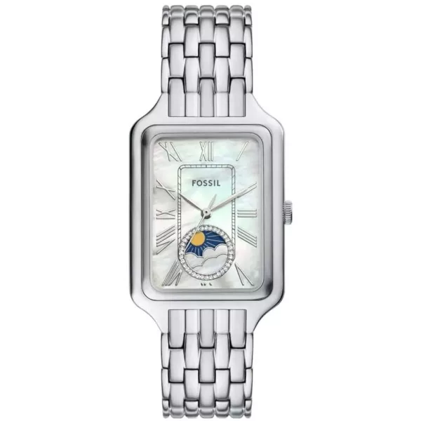 Fossil Raquel women's watch ES5400, silver stainless steel strap