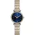 Fossil Carlie women's watch ES5438, blue dial, silver stainless steel strap