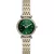 Fossil Carlie women's watch ES5439, green dial, silver stainless steel strap