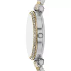 Fossil Carlie women's watch ES5439, green dial, silver stainless steel strap