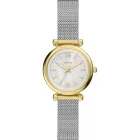 Fossil Carlie women's watch ES5463, silver stainless steel strap