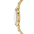 Fossil Carlie women's watch ES5465, gold dial, gold stainless steel strap