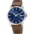 Festina Swiss Made men's watch F20025/3, blue dial, brown leather strap