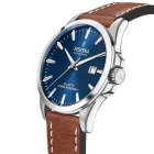 Festina Swiss Made men's watch F20025/3, blue dial, brown leather strap