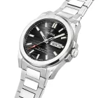 Festina Swiss Made men's watch F20073/5, black dial, silver stainless steel strap