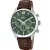 Festina Timeless Chronograph men's watch F20542/8, green dial, brown leather strap