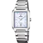 Festina On The Square women's watch F20679/2, silver stainless steel strap
