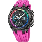 Festina Chrono Bike Limited Edition men's watch set F20761/1, black dial, white stainless steel strap