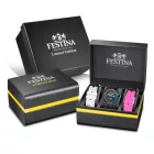 Festina Chrono Bike Limited Edition men's watch set F20761/1, black dial, white stainless steel strap