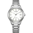 Citizen Elegance Lady women's watch FE6121-67A, white dial, silver stainless steel strap
