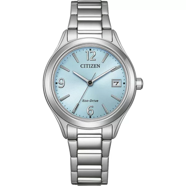 Citizen Elegance Lady women's watch FE6121-67L, blue dial, silver stainless steel strap