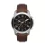 Fossil men's watch FS4813, black dial, brown leather strap