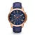 Fossil men's watch FS4835, blue leather strap