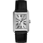 Fossil Carraway men's watch FS6078, silver dial, black leather strap