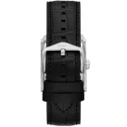 Fossil Carraway men's watch FS6078, silver dial, black leather strap
