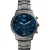 Fossil Neutra Chrono men's watch FS6111, blue dial, gray stainless steel strap