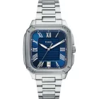 Fossil Crosby men's watch FS6121, blue dial, silver stainless steel strap