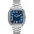 Fossil Crosby men's watch FS6121, blue dial, silver stainless steel strap