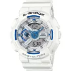 Casio G-Shock men's watch GA-110HDS-7AER, white dial, white plastic strap