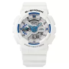 Casio G-Shock men's watch GA-110HDS-7AER, white dial, white plastic strap