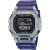 Casio G-Shock men's watch GBX-100S-2ER, black dial, purple plastic strap