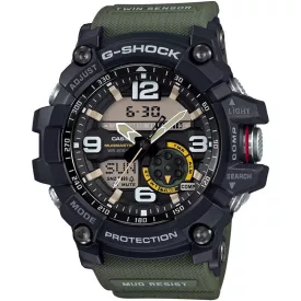 Casio G-Shock Mudmaster men's watch GG-1000-1A3ER, black dial, green plastic strap