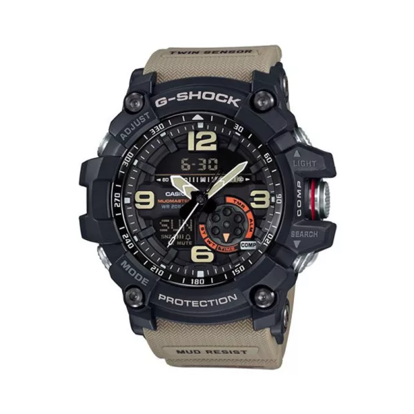 Casio G-Shock Mudmaster men's watch GG-1000-1A5ER, black dial, brown plastic strap