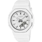 Casio G-Shock women's watch GMA-P2110-7AER, white dial, white plastic strap