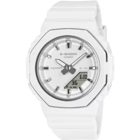 Casio G-Shock women's watch GMA-P2110-7AER, white dial, white plastic strap