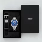Seiko Prospex PADI 60th Anniversary Limited Edition men's watch set HBB002K1, blue dial, silver stainless steel strap