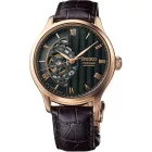 Seiko Presage Japanese Garden men's watch HCB007J1, green dial, brown leather strap