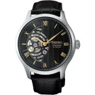 Seiko Presage Japanese Garden men's watch HCB008J1, black dial, black leather strap