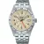 Seiko 5 Sports Field GMT men's watch HDB002K1, beige dial, silver stainless steel strap