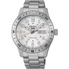 Seiko 5 Sports Field New Design men's watch HDB007K1, silver dial, silver stainless steel strap
