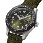 Seiko 5 Sports Field New Design men's watch HDB008K1, green dial, green leather strap