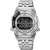 Seiko Rotocall Reissue men's watch HFL002P1, black dial, silver stainless steel strap
