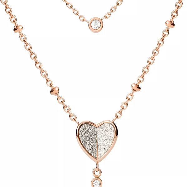 Fossil Flutter Hearts female necklace JF03648791