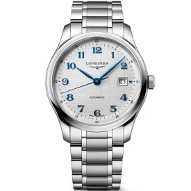 Longines Master Collection men's watch L2.950.4.73.6, silver dial, silver stainless steel strap